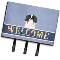 "Caroline's Treasures Pekingnese Penese Black White Welcome Wall Hook, Triple, Multicolor"