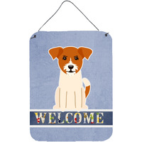 "Caroline's Treasures Jack Russell Terrier Welcome Metal Print, 16 x 12, Multicolor"
