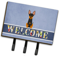 "Caroline's Treasures English Toy Terrier Welcome Wall Hook, Triple, Multicolor"