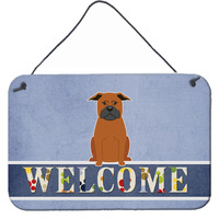 "Caroline's Treasures Chinese Chongqing Dog Welcome Metal Print, 8 x 12, Multicolor"