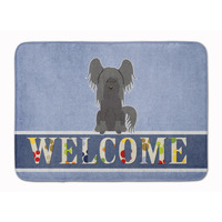 "Caroline's Treasures Chinese Crested Black Welcome Floor Mat, 19 x 27, Multicolor"