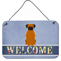 "Caroline's Treasures Welcome Fawn Boxer Metal Print, 8 x 12"
