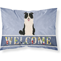 "Caroline's Treasures Border Collie Black White Welcome Pillowcase, Standard, Multicolor"