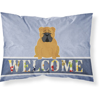 "Caroline's Treasures English Bulldog Red Welcome Pillowcase, Standard,"