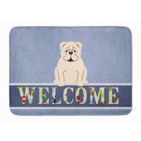 "Caroline's Treasures English Bulldog White Welcome Floor Mat, 19 x 27, Multicolor"