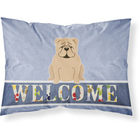 "Caroline's Treasures English Bulldog Fawn Welcome Pillowcase, Standard,"
