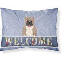 "Caroline's Treasures English Bulldog Grey Brindle Welcome Pillowcase, Standard,"