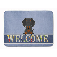 "Caroline's Treasures Wire Haired Dachshund Black Tan Welcome Floor Mat, 19 x 27, Multicolor"