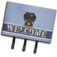 "Caroline's Treasures Wire Haired Dachshund Dapple Welcome Wall Hook, Triple, Multicolor"