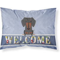 "Caroline's Treasures Dachshund Black Tan Welcome Pillowcase, Standard,"