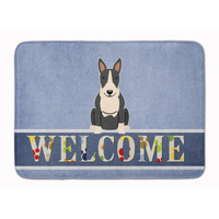 "Caroline's Treasures Bull Terrier Black White Welcome Floor Mat, 19 x 27, Multicolor"