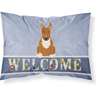 "Caroline's Treasures Bull Terrier Red Welcome Pillowcase, Standard,"