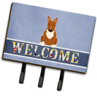 "Caroline's Treasures Bull Terrier Red Welcome Wall Hook, Triple, Multicolor"