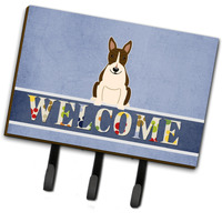 "Caroline's Treasures Bull Terrier Dark Brindle Welcome Wall Hook, Triple, Multicolor"