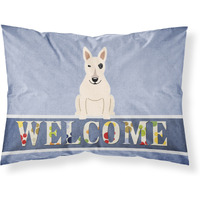 "Caroline's Treasures Bull Terrier White Welcome Pillowcase, Standard, Multicolor"