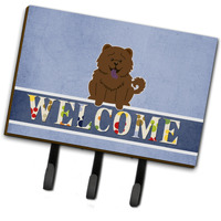 "Caroline's Treasures Chow Chocolate Welcome Wall Hook, Triple, Multicolor"