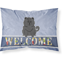 "Caroline's Treasures Welcome Chow Black Pillowcase, Standard"
