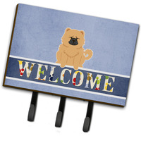 "Caroline's Treasures Chow Cream Welcome Wall Hook, Triple, Multicolor"