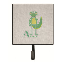 "Caroline's Treasures Alphabet A for Alligator Wall Hook, Small, Multicolor"