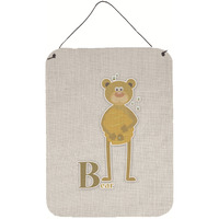 "Caroline's Treasures Alphabet B for Bear Metal Print, 16 x 12, Multicolor"