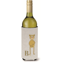"Caroline's Treasures Alphabet B for Bear Wine Bottle Beverage Insulator Hugger, Multicolor, 750ml"
