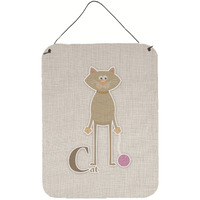 "Caroline's Treasures Alphabet C for Cat Metal Print, 16 x 12, Multicolor"
