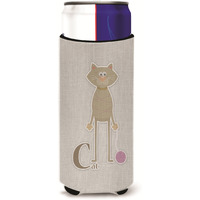 "Caroline's Treasures Alphabet C For Cat Michelob Ultra Hugger For Slim Cans, Slim Can, Multicolor"