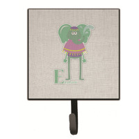 "Caroline's Treasures Alphabet E for Elephant Wall Hook, Small, Multicolor"