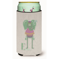 "Caroline's Treasures Alphabet E For Elephant Tall Boy Beverage Insulator Hugger, Multicolor"