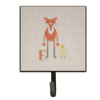 "Caroline's Treasures Alphabet F for Fox Wall Hook, Small, Multicolor"