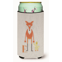 "Caroline's Treasures Alphabet F For Fox Tall Boy Beverage Insulator Hugger, Multicolor"
