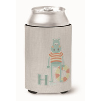 "Caroline's Treasures Alphabet H For Hippopotamus Can or Bottle Hugger, Can Hugger, Multicolor"