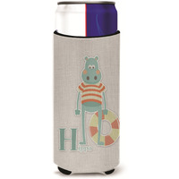 "Caroline's Treasures Alphabet H For Hippopotamus Michelob Ultra Hugger For Slim Cans, Slim Can, Multicolor"