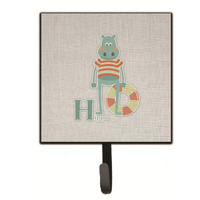 "Caroline's Treasures Alphabet H for Hippopotamus Wall Hook, Small, Multicolor"