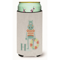 "Caroline's Treasures Alphabet H For Hippopotamus Tall Boy Beverage Insulator Hugger, Multicolor"