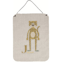 "Caroline's Treasures Alphabet J for Jaguar Metal Print, 16 x 12, Multicolor"