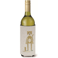 "Caroline's Treasures Alphabet J for Jaguar Wine Bottle Beverage Insulator Hugger, Multicolor, 750ml"