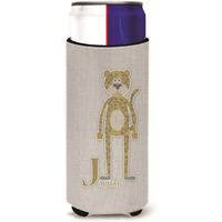 "Caroline's Treasures Alphabet J For Jaguar Michelob Ultra Hugger For Slim Cans, Slim Can, Multicolor"
