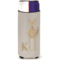 "Caroline's Treasures Alphabet K For Kangaroo Michelob Ultra Hugger For Slim Cans, Slim Can, Multicolor"