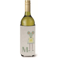 "Caroline's Treasures Alphabet M for Mouse Wine Bottle Beverage Insulator Hugger, Multicolor, 750ml"