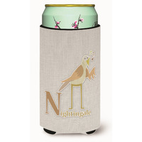 "Caroline's Treasures Alphabet N For Nightingale Tall Boy Beverage Insulator Hugger, Multicolor"