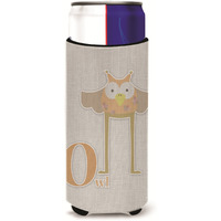 "Caroline's Treasures Alphabet O For Owl Michelob Ultra Hugger For Slim Cans, Slim Can, Multicolor"