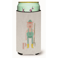 "Caroline's Treasures Alphabet P For Pig Tall Boy Beverage Insulator Hugger, Multicolor"