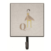 "Caroline's Treasures Alphabet Q for Quail Wall Hook, Small, Multicolor"