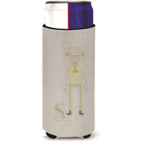 "Caroline's Treasures Alphabet S For Sheep Michelob Ultra Hugger For Slim Cans, Slim Can, Multicolor"