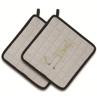 "Caroline's Treasures Alphabet S For Sheep Pair of Pot Holders, 7.5HX7.5W, Multicolor"