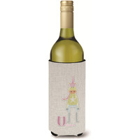 "Caroline's Treasures Alphabet U for Unicorn Wine Bottle Beverage Insulator Hugger, Multicolor, 750ml"