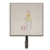 "Caroline's Treasures Alphabet U for Unicorn Wall Hook, Small, Multicolor"
