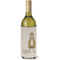 "Caroline's Treasures Alphabet W for Wolf Wine Bottle Beverage Insulator Hugger, Multicolor, 750ml"