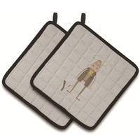 "Caroline's Treasures Alphabet Y For Yak Pair of Pot Holders, 7.5HX7.5W, Multicolor"